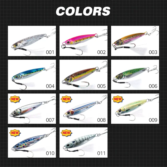 Señuelo de Metal Lucio Artificial, Lubina y Pez Vela, Agua Salada, 7g-80g
