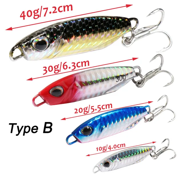 Señuelo de Pesca con plantilla de Metal, 10g, · Señuelos