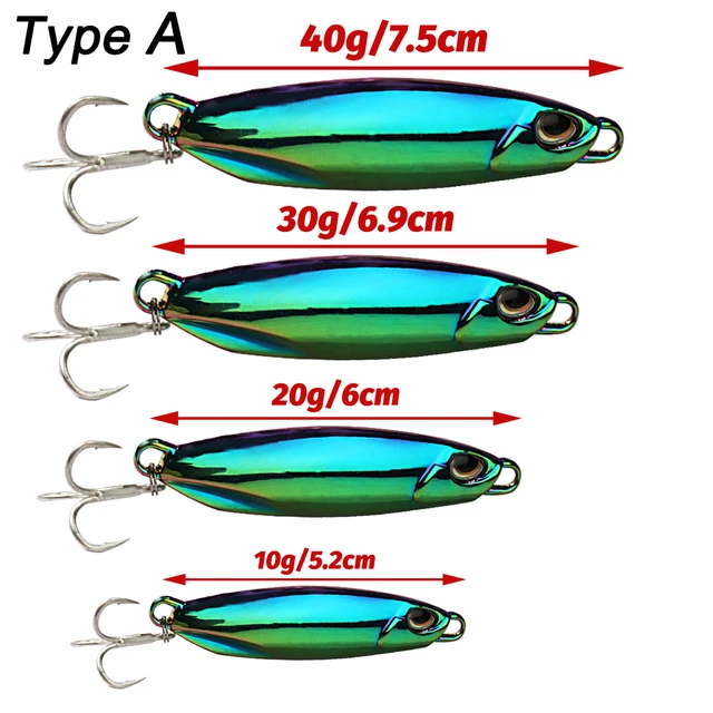 Señuelo de Pesca con plantilla de Metal, 10g, · Señuelos