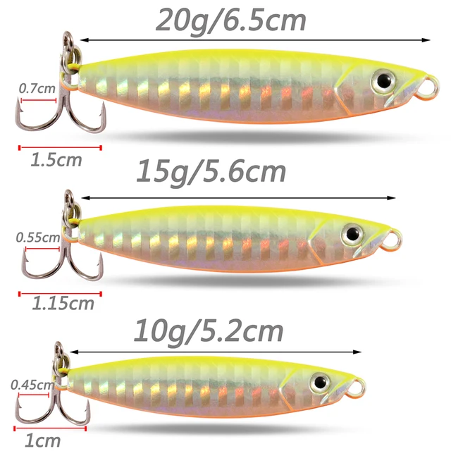 Señuelo de Pesca de Metal, 10g, 15g, 20g, · Señuelos
