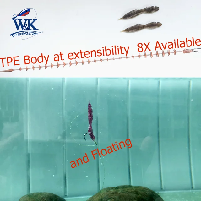 Señuelos blandos 5-7 cm para perca y lubina, TPE/TPR con brillo UV