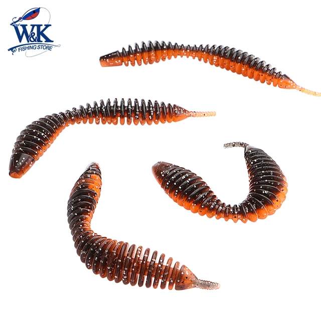 Señuelos blandos 5-7 cm para perca y lubina, TPE/TPR con brillo UV