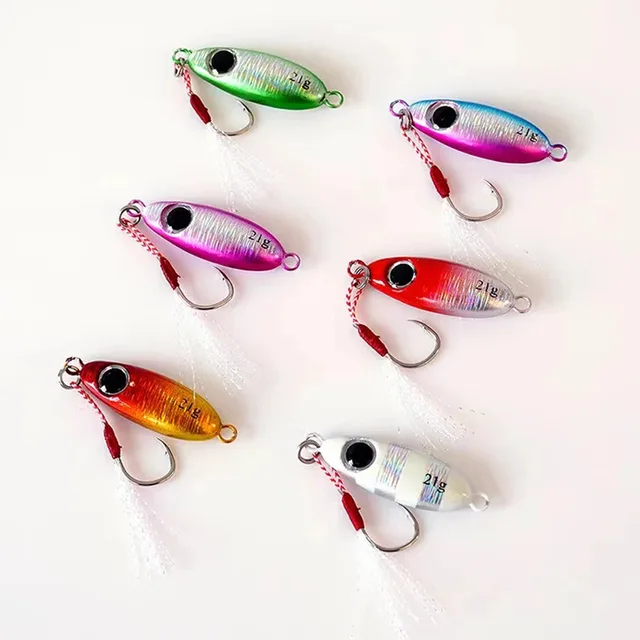 Señuelos de jigging de micro metal para pesca