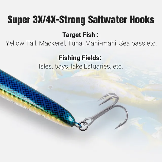 Stickbait Lápiz de Hundimiento - Señuelos de Cebos Duros para Lubina y Atún