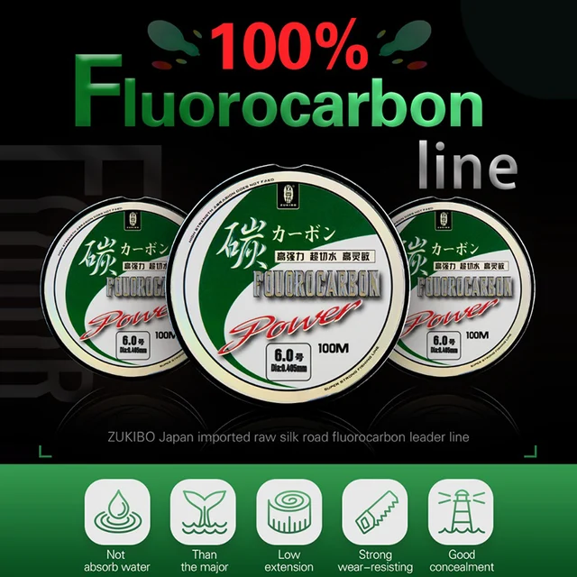 ZUKIBO fluorocarbono 100℅ japón,pesca · Líneas de pesca