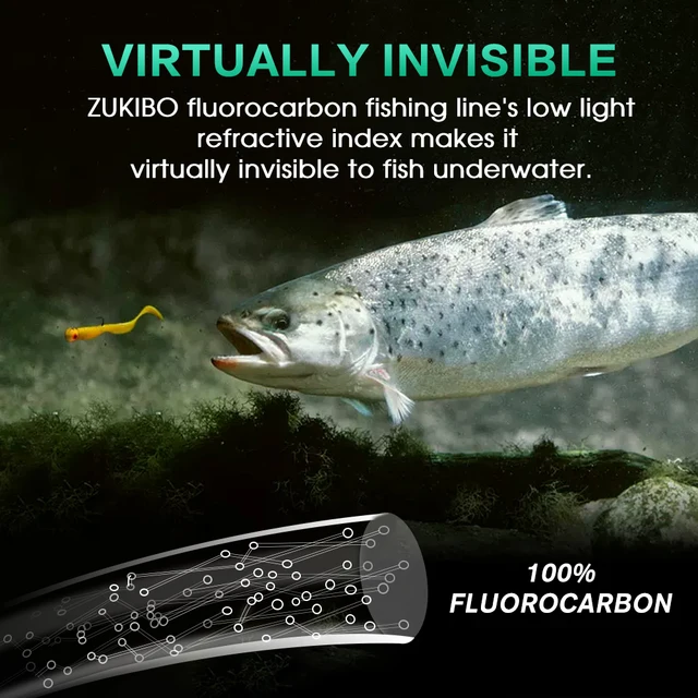 ZUKIBO-línea de pesca de fluorocarbono, hilo de · Líneas de pesca